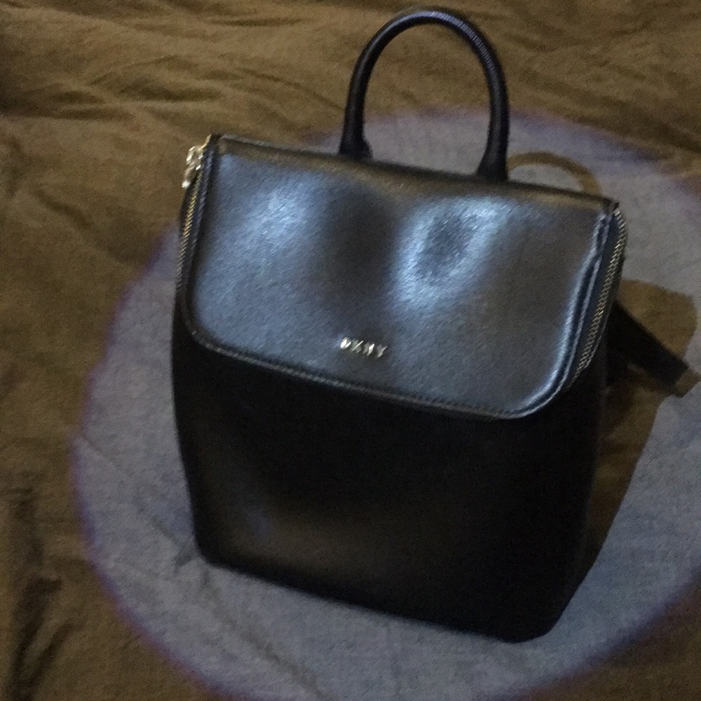 DKNY Bryant Park Leather Top Zip Backpack